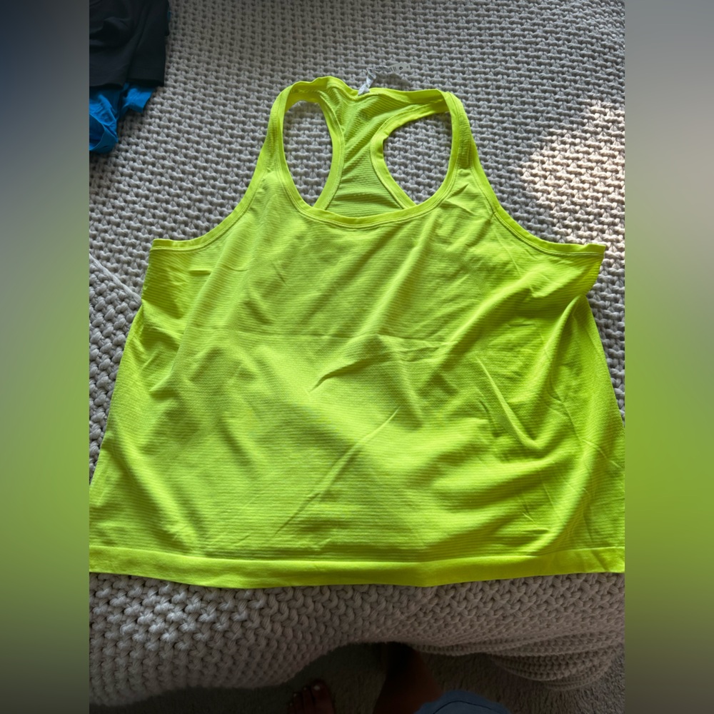 Lululemon Swiftly Tech Racerback Tank 2.0- Race Length- Highlight Yellow- Sz 16